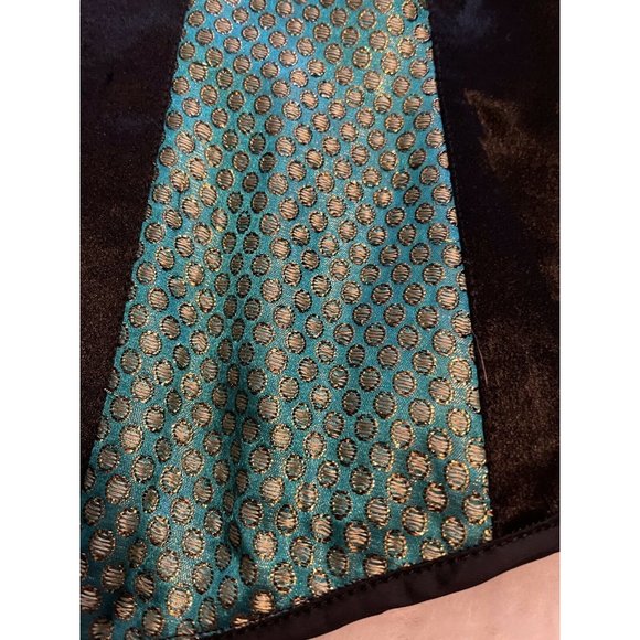 Marvelous Mayhem Laceup Corset Underbust Green with Gold Polka Dot - Picture 2 of 6